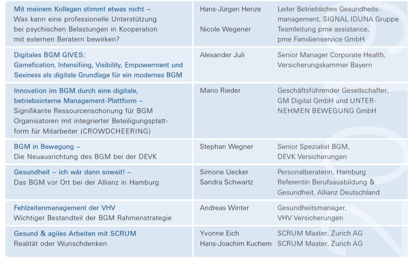 Gesundheitsforum 2019 Themen und Referenten Gesundheitsforum 2019, Themen und Referenten