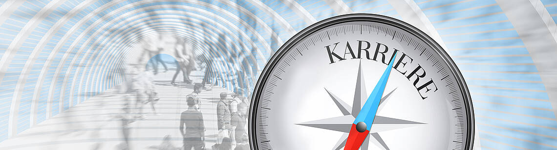 Stellenmarkt der Branche Kompass mit der Auschrift „Karriere“