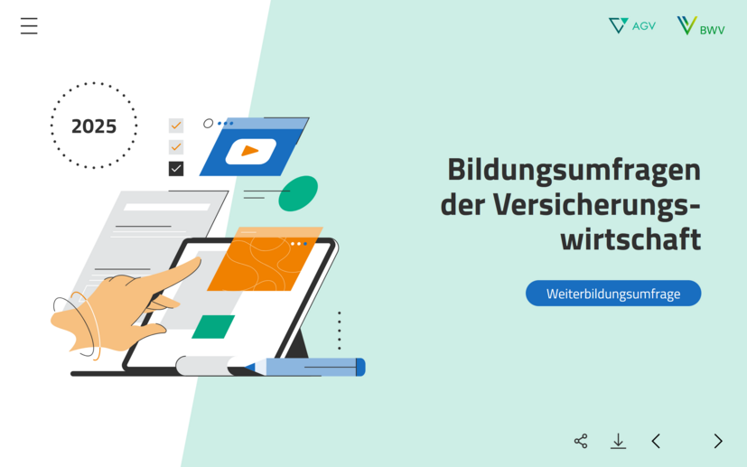 Deckblatt Bildungsumfragen der Versicherungswirtschaft – Weiterbildungsumfrage 2025