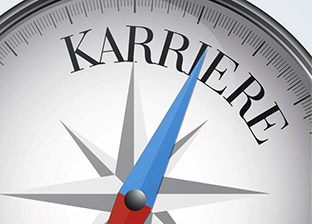 Sozialreport - Kompass Ein Kompass, dessen Zeiger auf Karriere verweist
